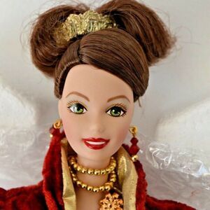 🆕NWT 1997 PORCELAIN HOLIDAY BALL BARBIE